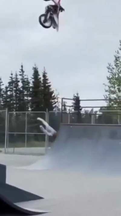 Trying a stunt