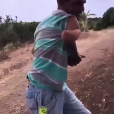 this "human" can quite literally swing his arm like a windmill