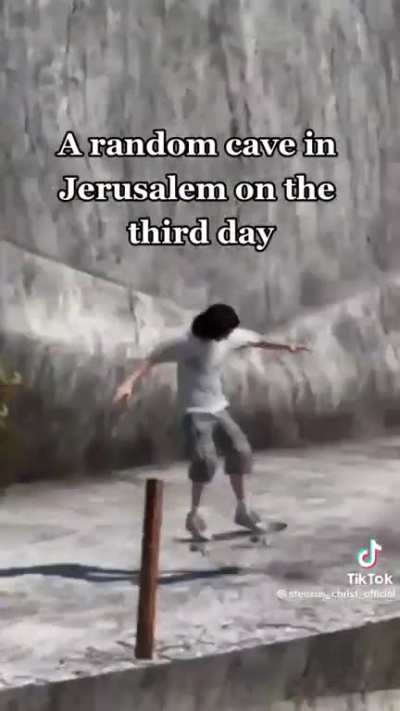 On the third day, he rose.