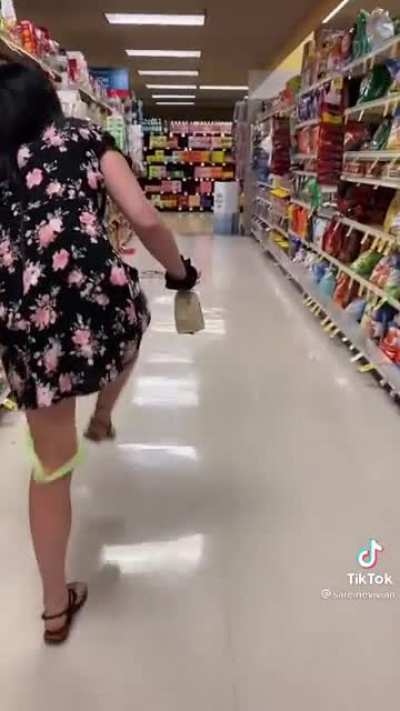 This is why we sanitize our hands at the supermarket