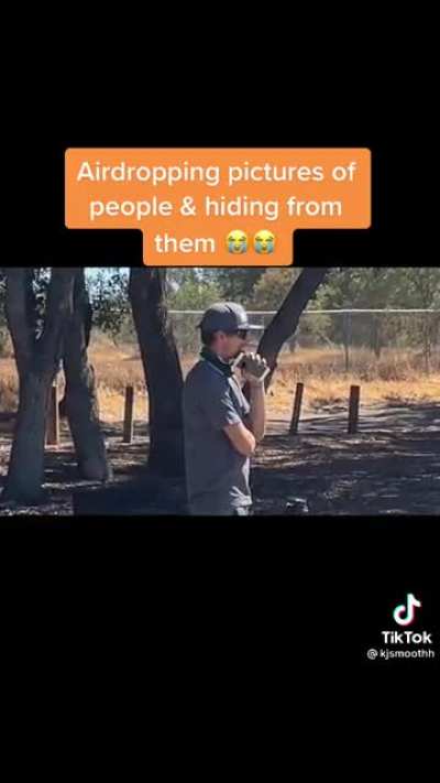 Creeping behind the tree