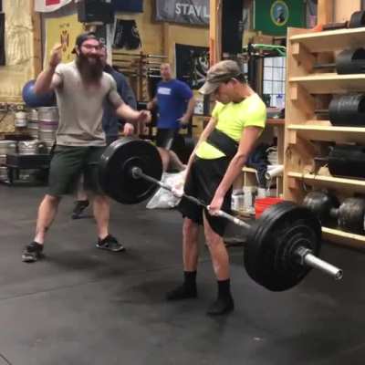 99 pound Athlete with Cerebral Palsy deadlifts 200 pounds.