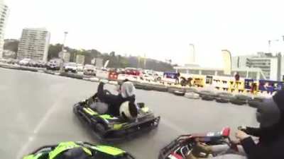 Taking a selfie in the middle of the track