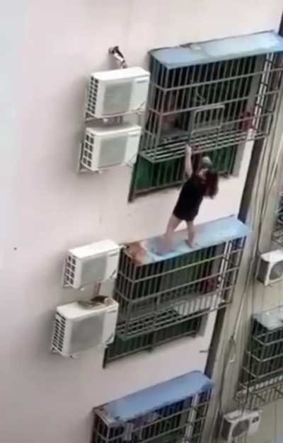 What is she doing out there?
