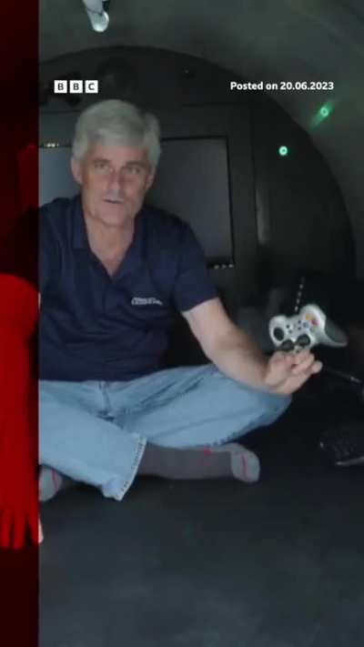 Here's footage from inside the "Titan" submarine that went missing with 5 tourists viewing the Titanic