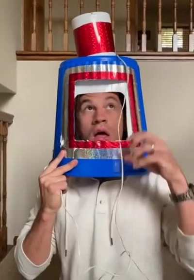 It’s like his greatest joy way creating this illusion, that look on his face in the end