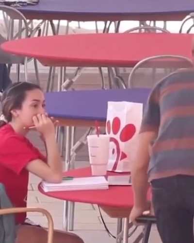 Her face in the end