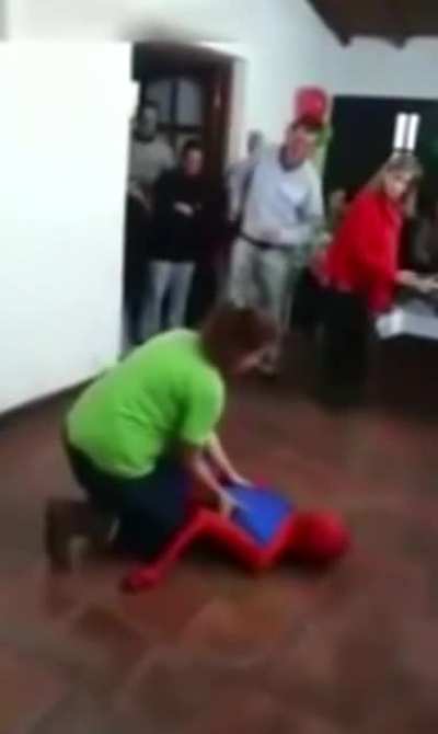 WCGW trying to do a backflip as Spider-Man