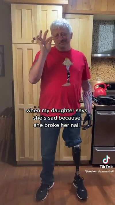 When she says she broke a nail ?