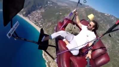 HOW CAN YOU CHILL OUT DURING THIS WITH NO PARACHUTE