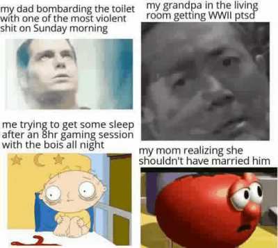 Dad broke the toilet tho