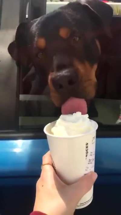 "Is that vanilla? Yes; thank you, i'll take it from here..."