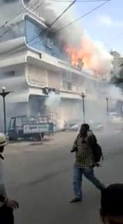 Fire and explosion caused by illegal storage of fireworks & firecrackers. (11 Aug 2021. Anand, India.)