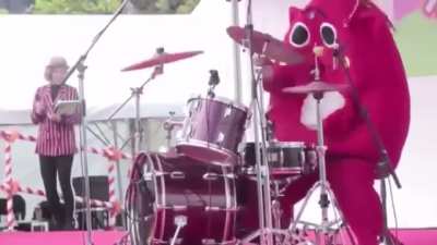 Drummer Channels Speed-Metal, While Performing At A Children's Concert...