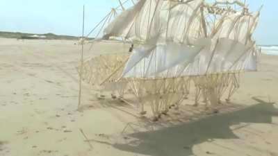 Theo Jansen has spent the last 28 years designing and building a series of wind-powered creatures called Strandbeests or "beach animals", a true embodiment of art, science, engineering, and performance.