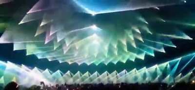 Insane lightshow, 320 lasers at an EDM concert.