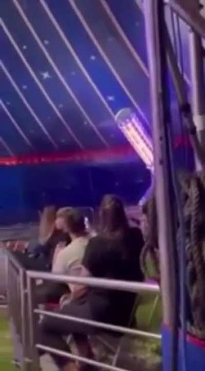 Man gets shot out of a cannon into metal railing