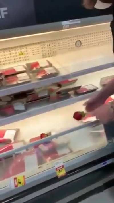 Vegans paying their respects in the deli aisle