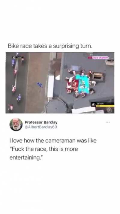 Cameraman knows what's up..