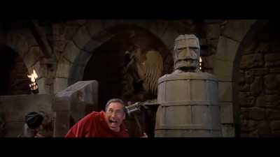 Mel Brooks as Torquemada, singing about the Spanish Inquisition (in a parody of Busby Berkeley-style musicals), the 1981 comedy farce "History of the World, Part I"
