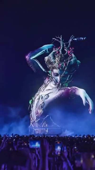 These visual effects at a concert in Buenos Aires, Argentina by an artist named Anyma