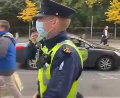 Irish policewoman gets spooked by plant