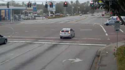 My severely alcoholic brother, likely buzzed or drunk at the time, blowing a red light and getting himself in a wreck. He told our brother that “someone hit [him]”. Got this from the traffic cam. Total dumbass.