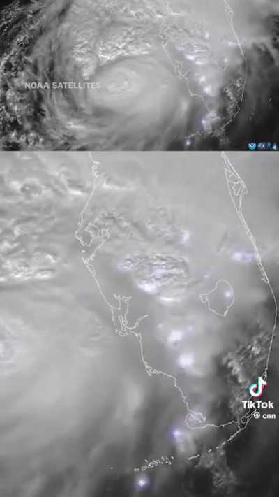 ? lightning strikes during Hurricane Milton