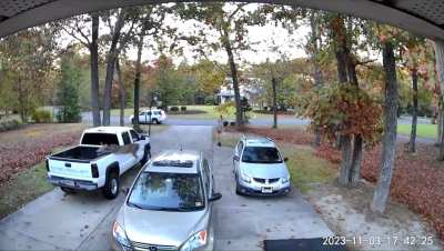 Man lists his truck for sale and buyer shows up to look at it and this happens all at the same time.