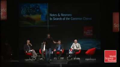 Bobby McFerrin plays a crowd of people