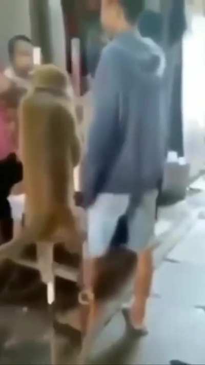 Monkey on extended legs