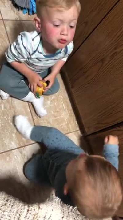 My 2 sons having an argument over a toy..