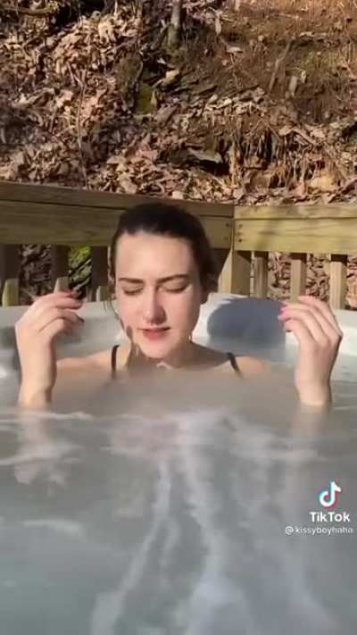 Small talk at the hot tub