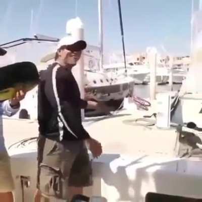 ? Seal casually stealing a fisherman’s catch while he’s posing with it ?