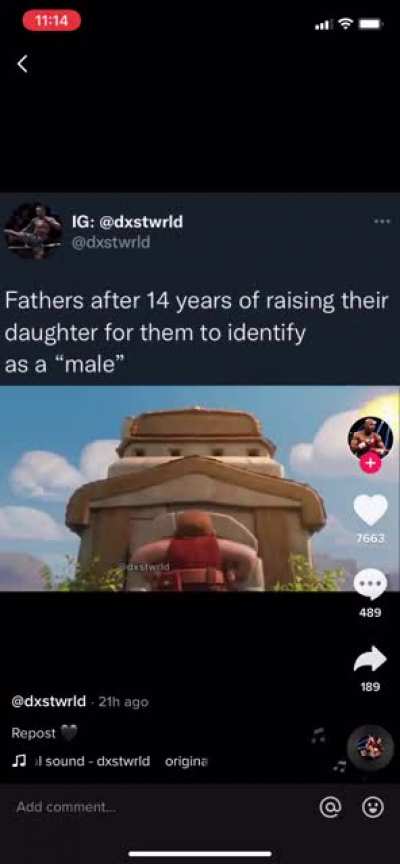 That awkward moment when you’re building a house and your daughter comes out as trans then suddenly your house gets bombed.