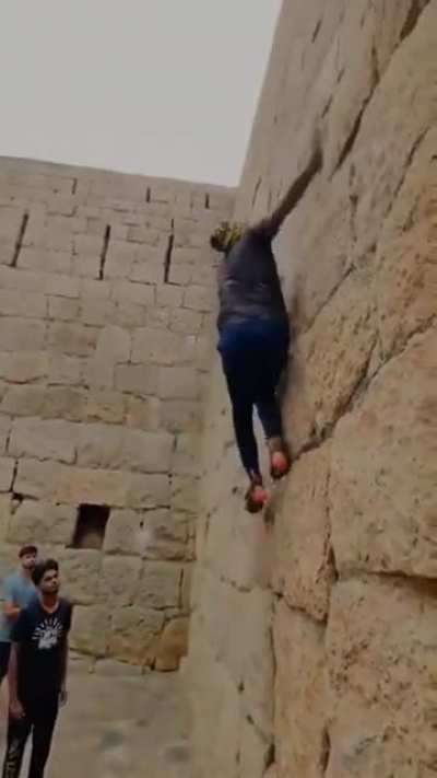Scaling an ancient wall in a single bound.