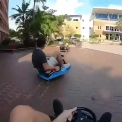 Real life Mario Kart around the city