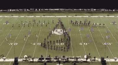 Carolina Crown marches a 3d rotating pyramid